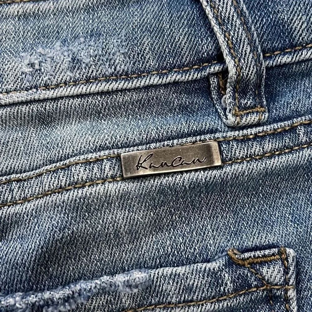 KanCan Distressed Cheetah Jeans - Picture 9 of 11